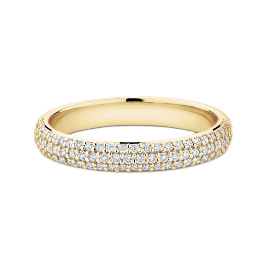 Micropavé Diamond Wedding Ring - Prime & Pure
