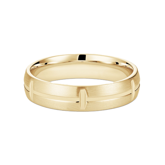 Millie - Brushed Block Wedding Ring - Prime & Pure