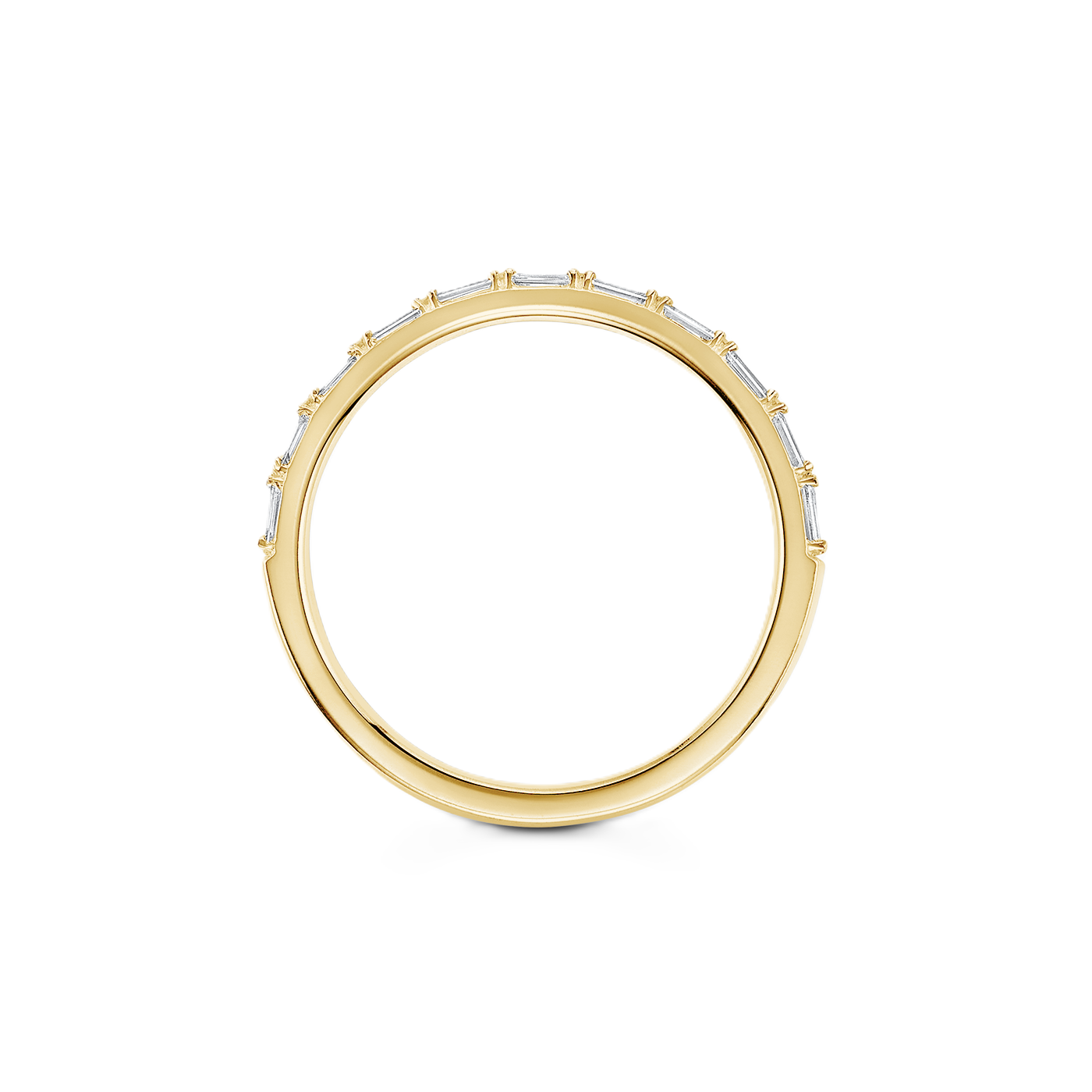 Baguette Diamond Wedding Ring with Prongs - Prime & Pure