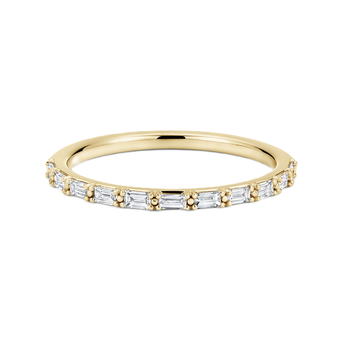 Baguette Diamond Wedding Ring with Prongs - Prime & Pure