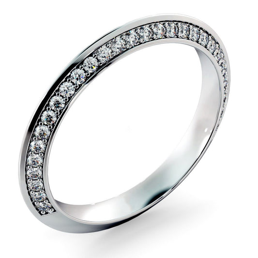 Knife Edge Round cut Double Sided Diamond Eternity Band - Prime & Pure