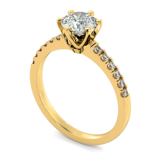 Round Cut Diamond Pave Bands Ring ST2 - Prime & Pure