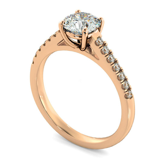 Round Cut Diamond Pave Bands Ring - Prime & Pure