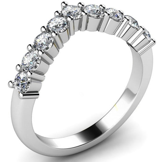 Shared Prong Diamond Wedding Band - Prime & Pure