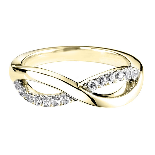 Wide Crossover Diamond Band Eternity Ring - Prime & Pure
