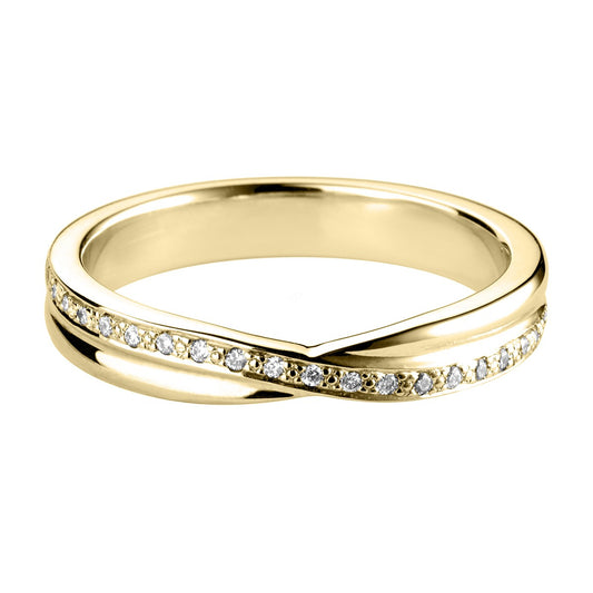 Infinity Shape Round cut Diamond Band Ring - Prime & Pure