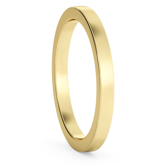 Flat Wedding Ring - 2mm width - Prime & Pure