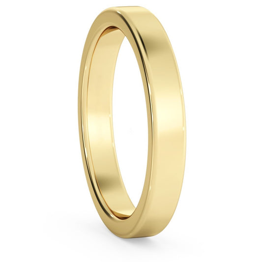 Flat Wedding Ring - 3mm width - Prime & Pure