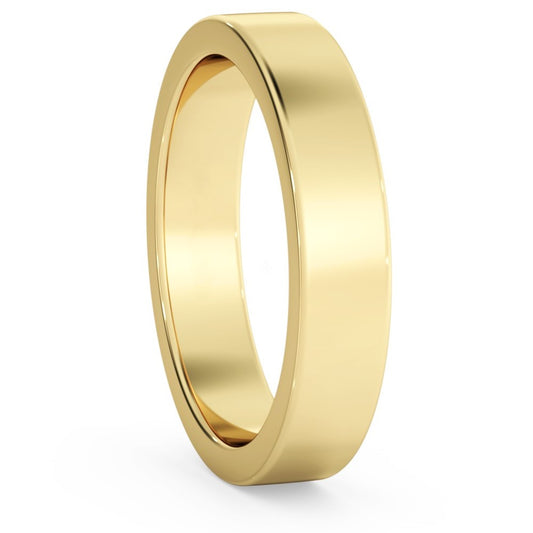 Flat Wedding Ring - 4mm width - Prime & Pure