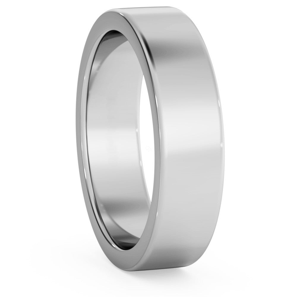 Flat Wedding Ring - 5mm width - Prime & Pure
