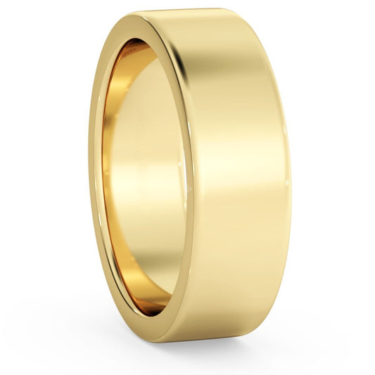 Flat Wedding Ring - 6mm width - Prime & Pure