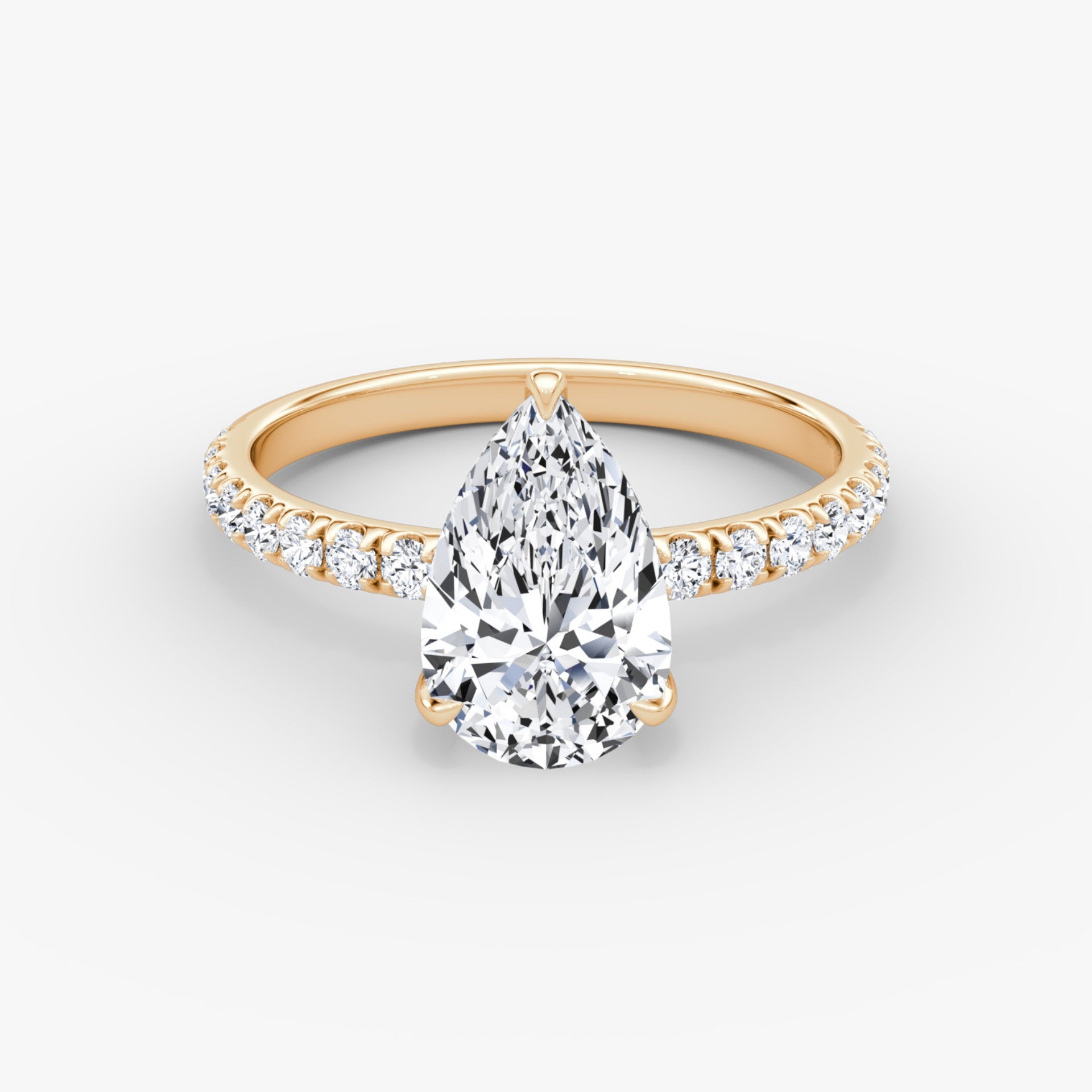 Pear Cut Diamond Pave Band Ring - Prime & Pure