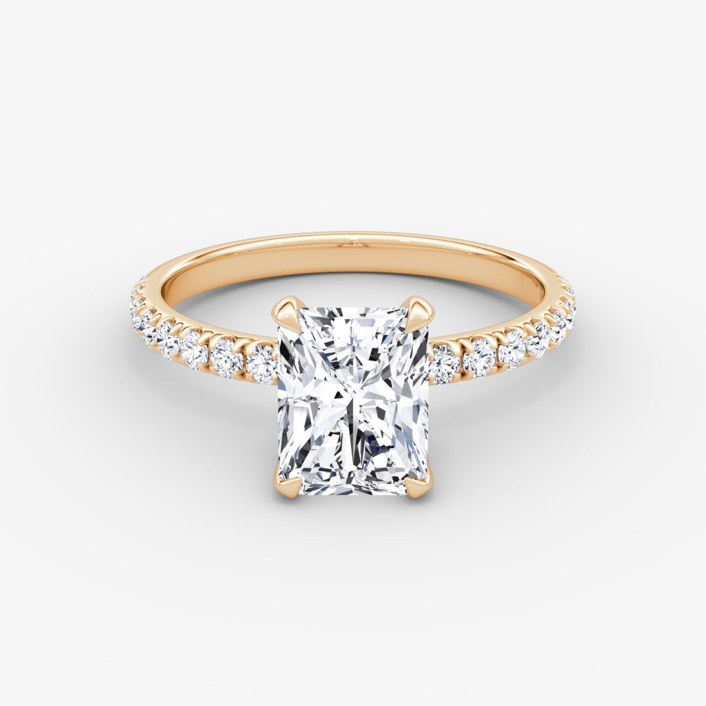 Radiant Cut Diamond Pave Band Ring - Prime & Pure