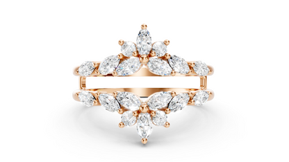 Elara – Double Band Marquise Diamond Wedding Ring