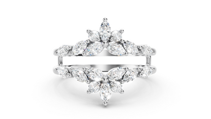Elara – Double Band Marquise Diamond Wedding Ring
