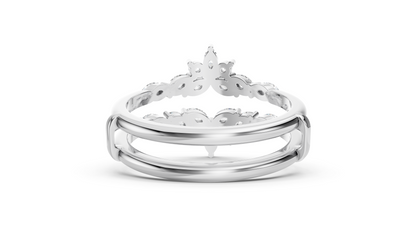 Elara – Double Band Marquise Diamond Wedding Ring