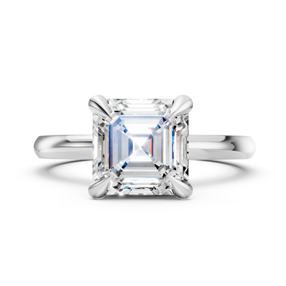 Everly – Asscher Solitaire with Plain Band