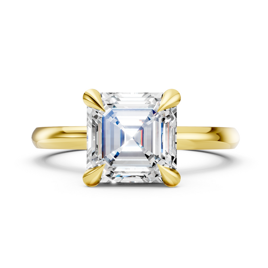 Everly – Asscher Solitaire with Plain Band