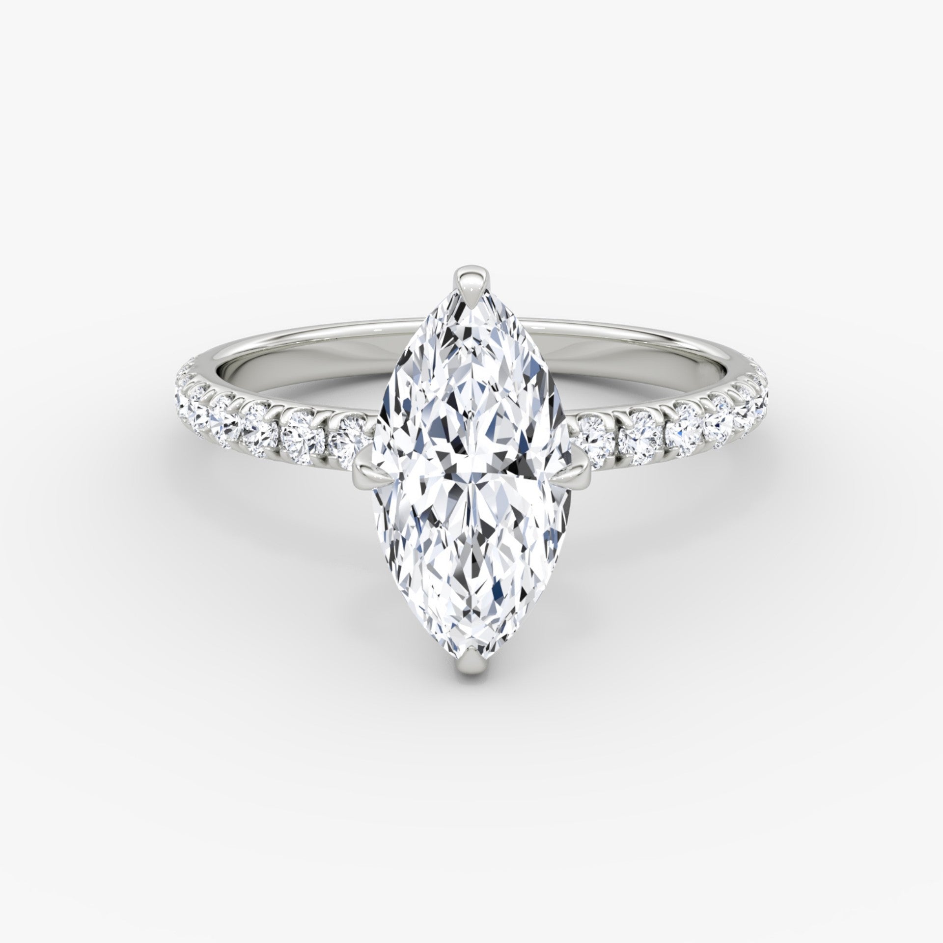 Marquise Cut Diamond Pave Band Ring - Prime & Pure