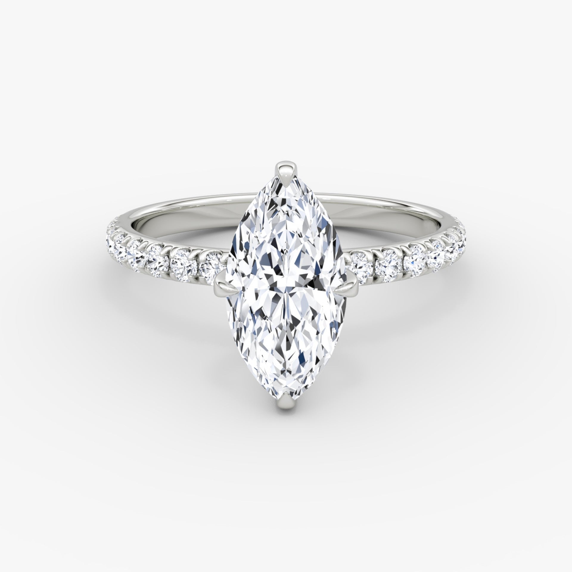 Marquise Cut Diamond Pave Band Ring - Prime & Pure