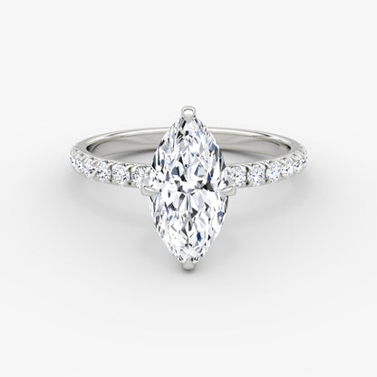 Marquise Cut Diamond Pave Band Ring - Prime & Pure