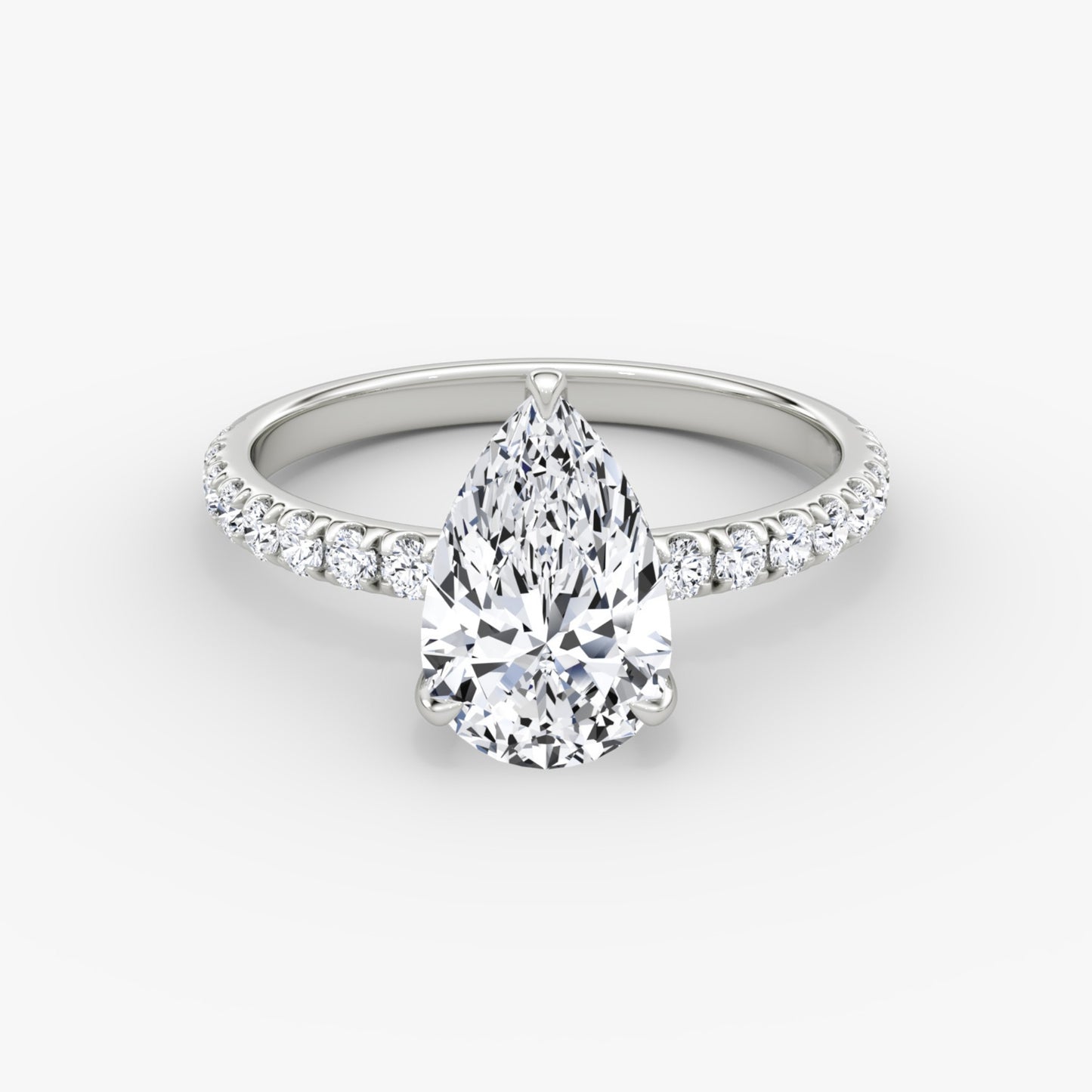 Pear Cut Diamond Pave Band Ring - Prime & Pure