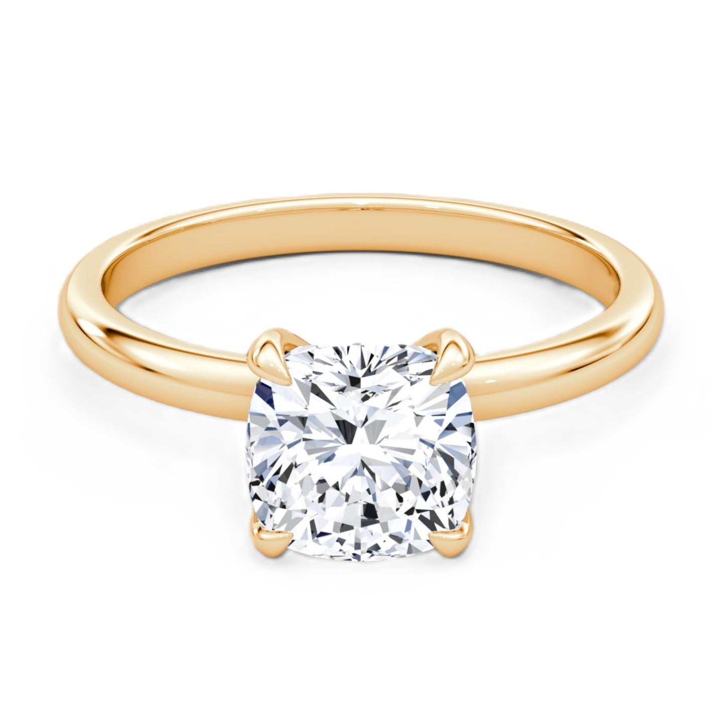 Cushion Cut Diamond Solitaire Ring