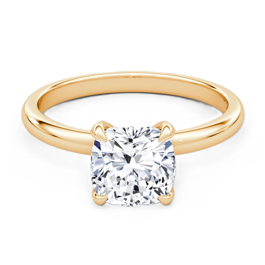 Cushion Cut Diamond Solitaire Ring - Prime & Pure