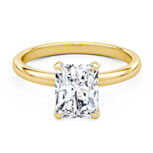 Radiant Cut Diamond Solitaire Ring - Prime & Pure