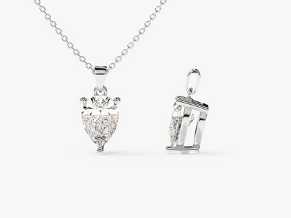 Pear Cut Diamond Solitaire Pendant - Prime & Pure