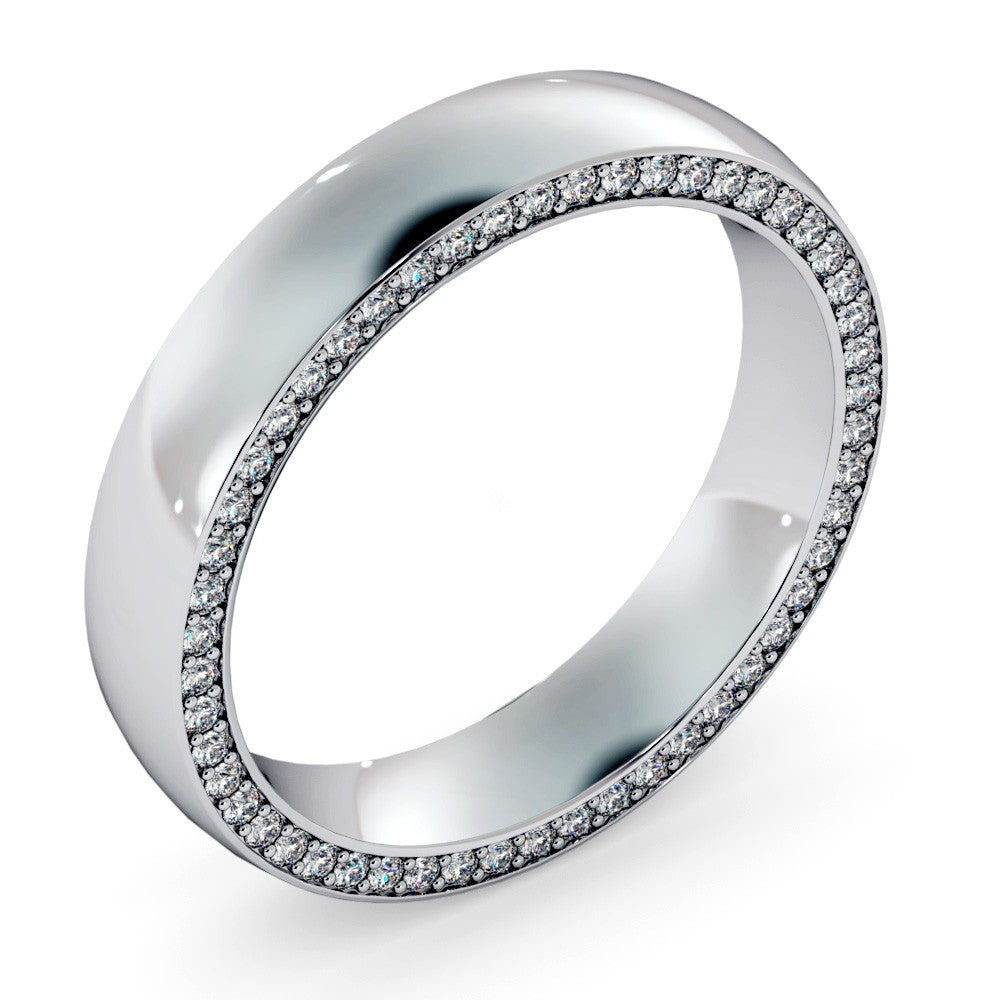 Edge Set Round cut Diamond set Wedding Ring - Prime & Pure