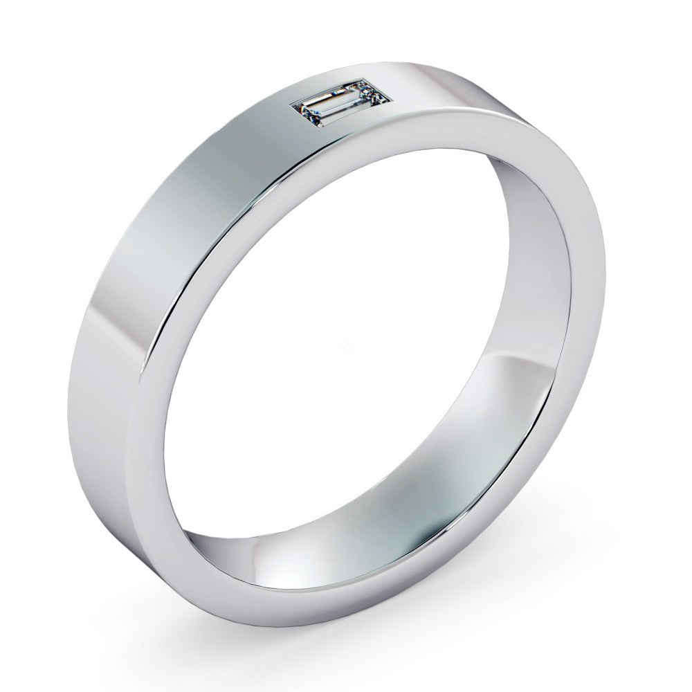 Flush Baguette cut Diamond set Wedding Band - Prime & Pure