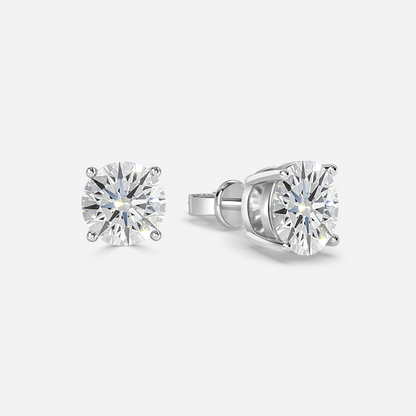 Round Diamond Stud Earrings - Prime & Pure