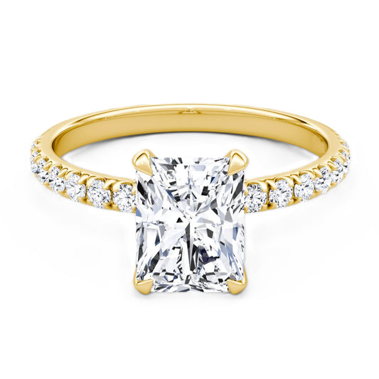 Radiant Cut Diamond Pave Band Ring