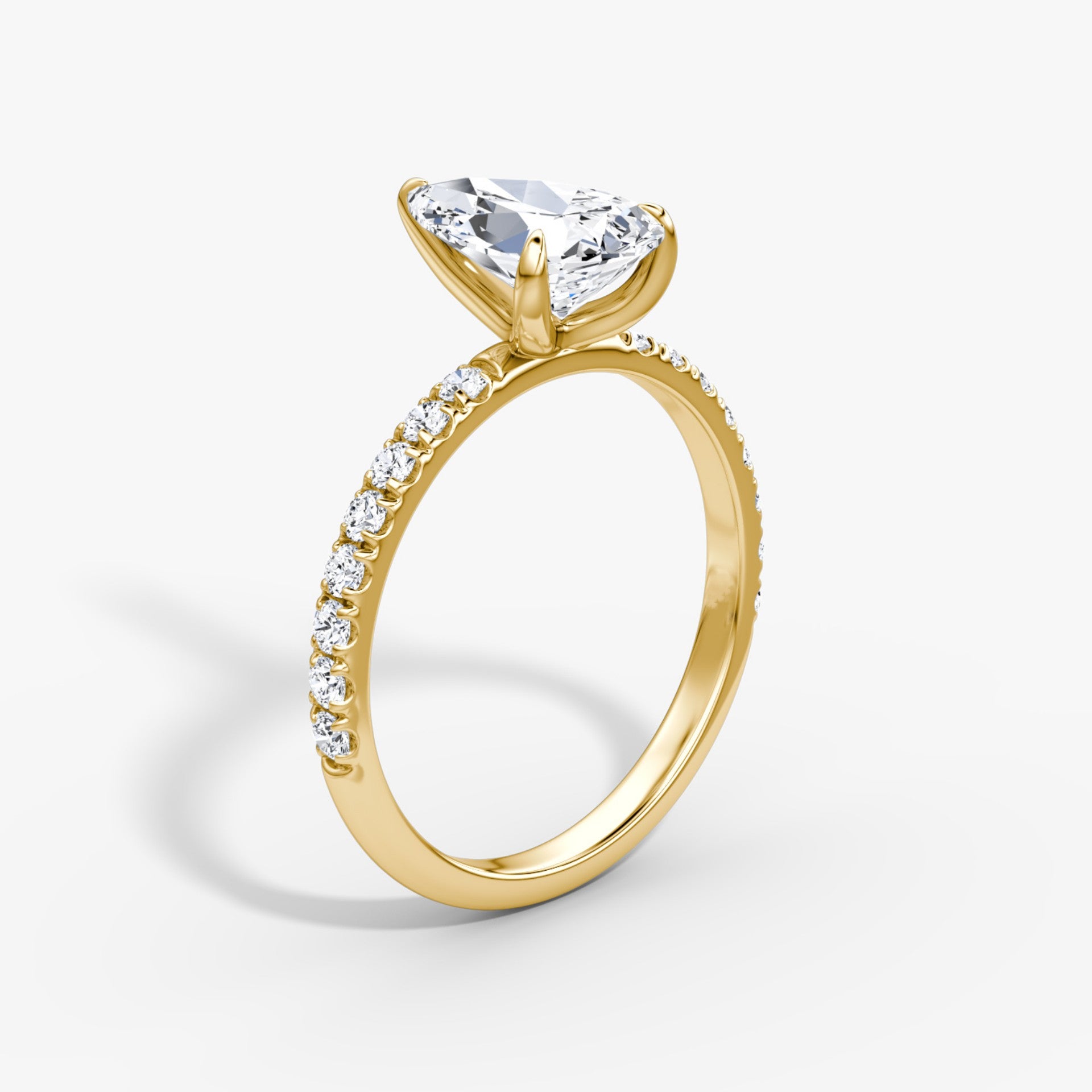 Pear Cut Diamond Pave Band Ring - Prime & Pure