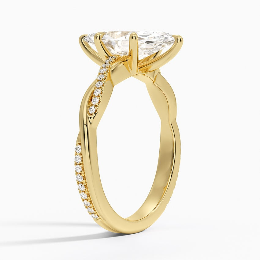 Marquise Cut Diamond Twisted Pave Band Ring - Prime & Pure