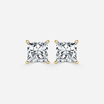 Princess Diamond Stud Earrings - Prime & Pure