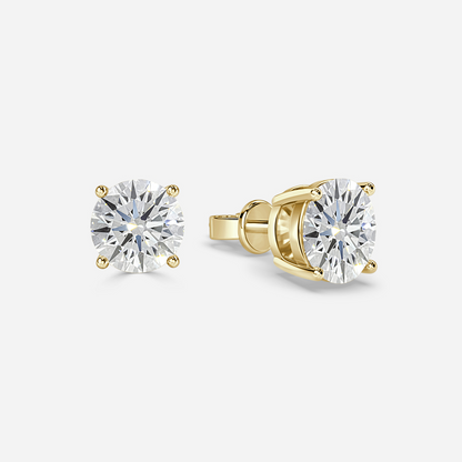 Round Diamond Stud Earrings - Prime & Pure