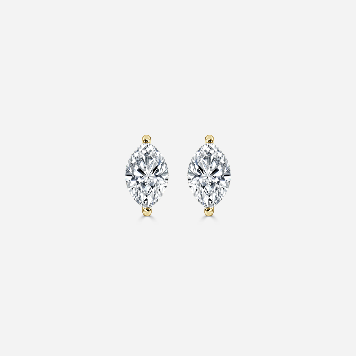 Marquise Diamond Stud Earrings - Prime & Pure