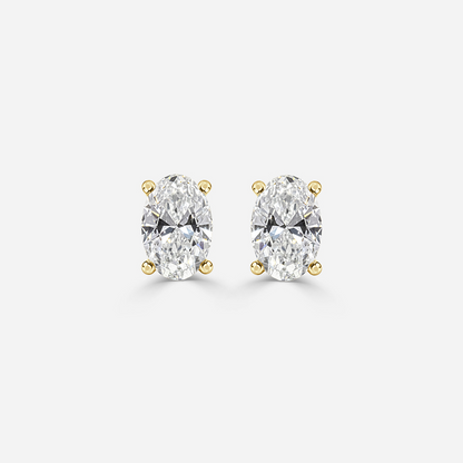 Oval Diamond Stud Earrings - Prime & Pure