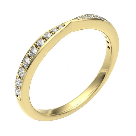 X Shaped Diamond Band Eternity Ring - Prime & Pure