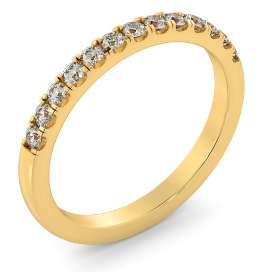 Round cut Half Diamond Eternity Ring - Prime & Pure