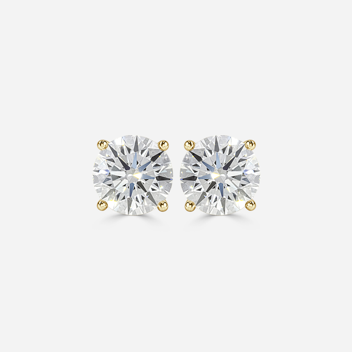Round Diamond Stud Earrings - Prime & Pure