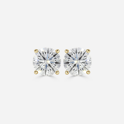 Round Diamond Stud Earrings - Prime & Pure