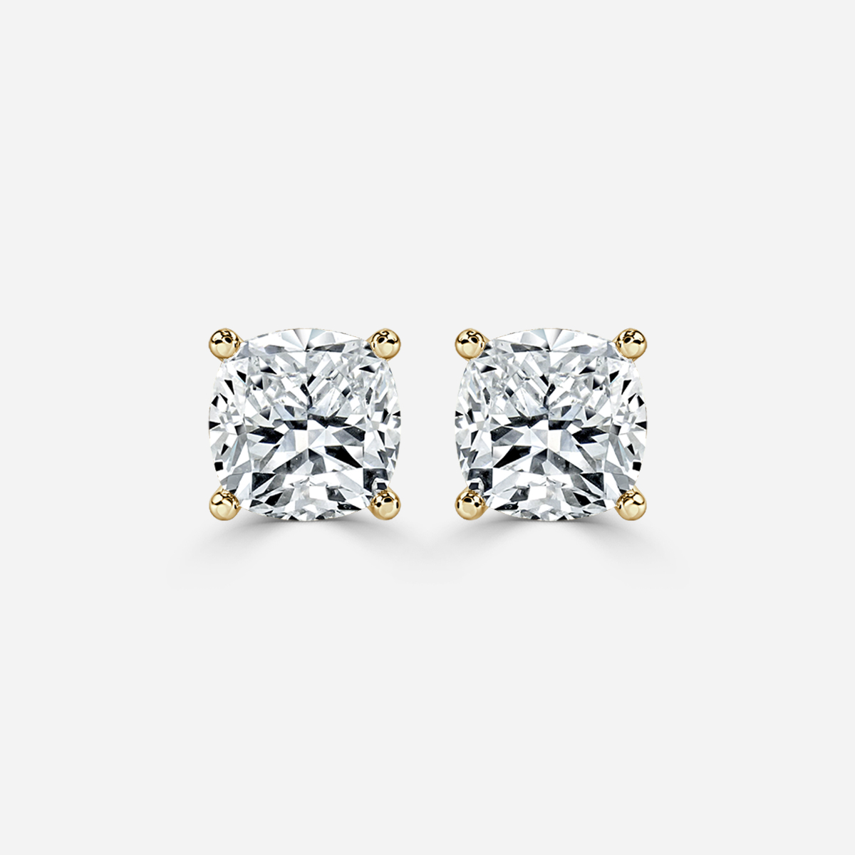 Cushion Diamond Stud Earrings - Prime & Pure