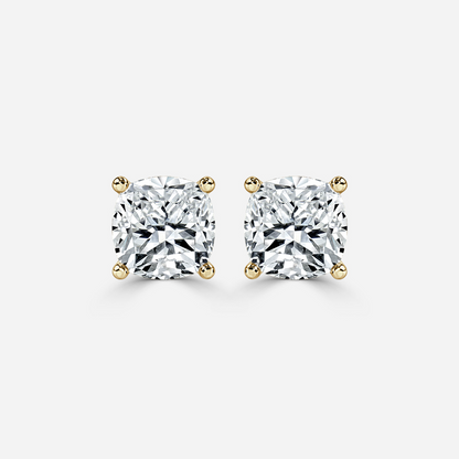 Cushion Diamond Stud Earrings - Prime & Pure