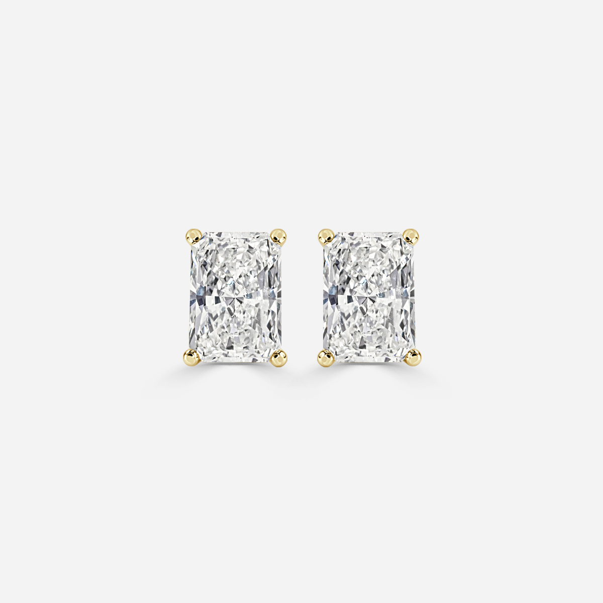 Radiant Diamond Stud Earrings - Prime & Pure