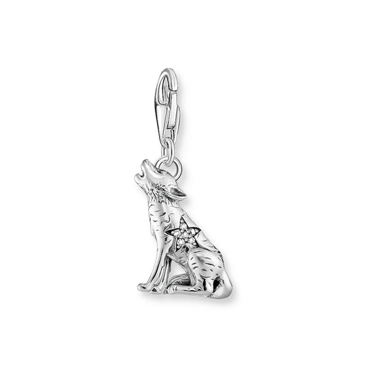 THOMAS SABO Silver Wolf Charm With Moon And Star - Prime & Pure
