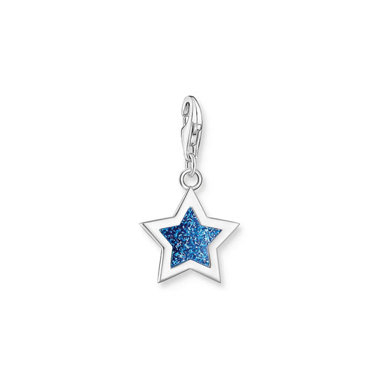 THOMAS SABO Silver Star Charm With Dark Blue Glitter - Prime & Pure