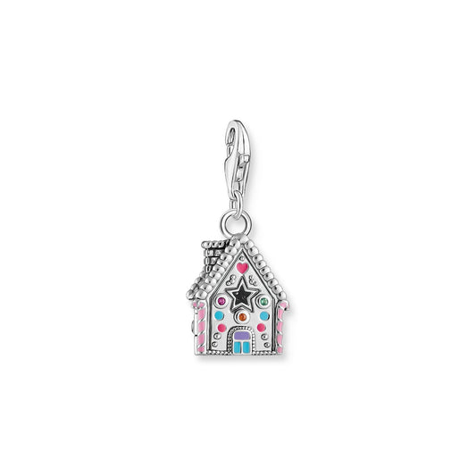 THOMAS SABO Silver Charm Gingerbread House With Colourful Stones - Prime & Pure